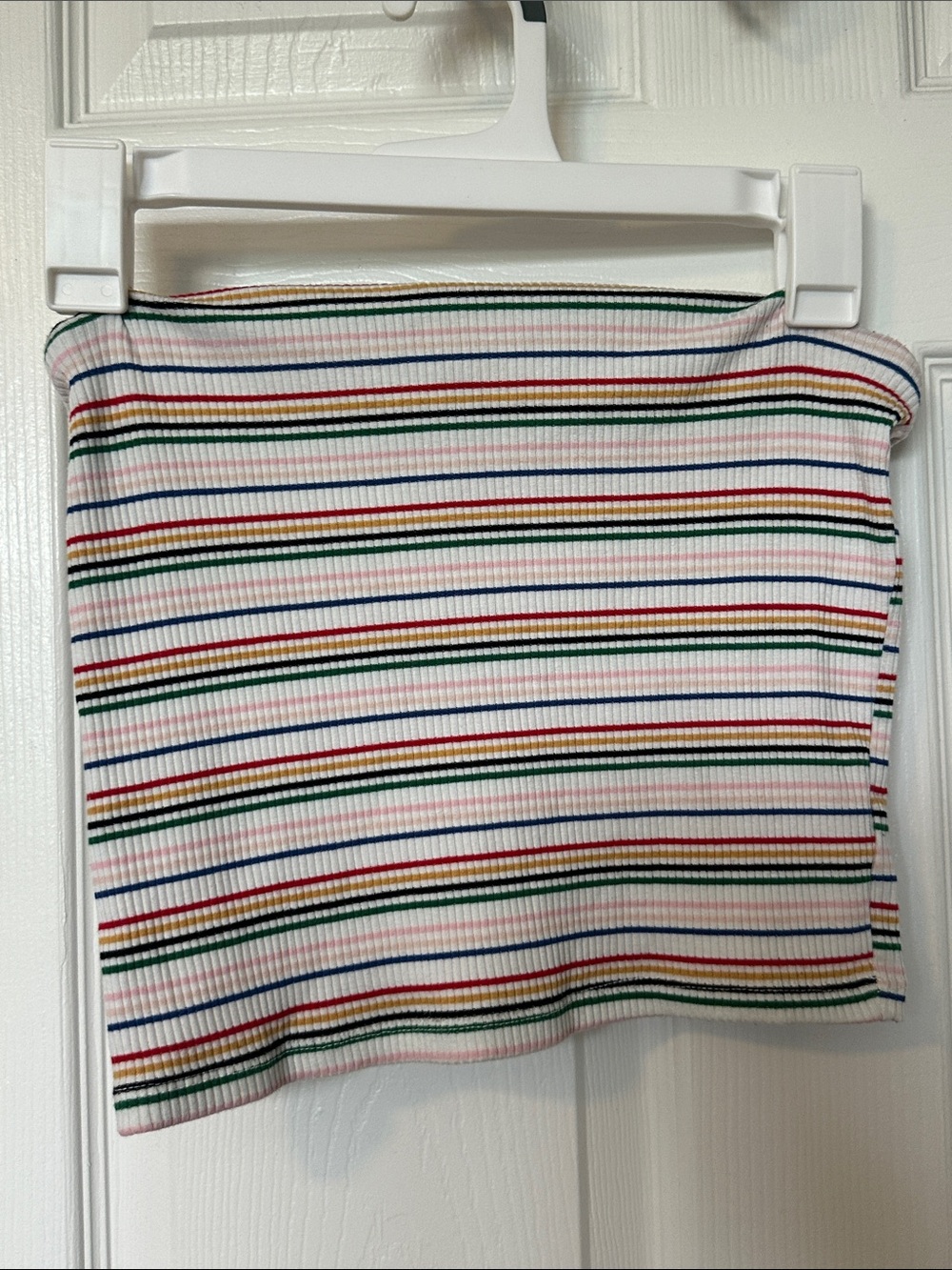 American Eagle Outfitters Multicolor Striped Ribbed Crop Tube Top